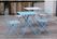 Bolero vierkante opklapbare stalen tafel turquoise 60cm | GK985 10