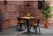 Bolero HZ812 Bistro Eettafel met Lattenblad van Mangohout en Zwarte Poot 650mm 10
