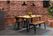 Bolero HZ814 Bistro Bank van Mangohout en Zwarte Poten 1000mm (2 stuks) 3