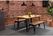 Bolero HZ814 Bistro Bank van Mangohout en Zwarte Poten 1000mm (2 stuks) 5