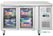 UA068 Polar U Series koelwerkbank met twee glazen deuren 4