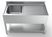 700 Spoeltafel Bodemschap 1 Links 1400, CombiSteel 7333.0840 2