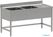 Diverso by Diamond WR-E1C2-DD6 RVS spoeltafel ECO met 2 kuipen en rechts druipvlak, zonder onderlegplank