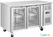UA068 Polar U Series koelwerkbank met twee glazen deuren