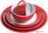 Kristallon Gala melamine bord met rode rand 26cm | DE602 3
