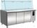 Koelwerkbank Saladette | Glasopstand Recht | 3 Deuren | 5X 1/1GN Pan | Standard Line | Combisteel | 7950.0425