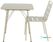 HZ821 Bolero Amalfi Vierkante Gelat Staal Inklapbare Tafel Taupe 700mm 5