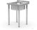 HENDI 816769 Spoeltafel, met bouten, , Kitchen Line, Spoelbak aan de rechterkant, 800x600x(H)850mm 4