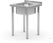 HENDI 816783 Spoeltafel, met bouten, , Kitchen Line, spoelbak aan de rechterkant, 1000x600x(H)850mm 4