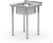 HENDI 816790 Spoeltafel, met bouten, , Kitchen Line, 1000x600x(H)850mm 4