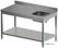 Diamond TV1471DD-ST8 Chef-tafel met onderblad, spoelbak rechts + achteropstand