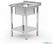 HENDI 816806 Spoeltafel met legplank, met bouten, , Kitchen Line, 600x600x(H)850mm