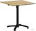 Feros 110101777 X Cross - In hoogte verstelbaar zwart tafelonderstel + Teak wood HPL Tafelblad 70x70 cm