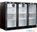 Subzero backbar koeler - 3-deurs - zwart - deurslot - LED verlichting - ventitator - -3 tot +10 ℃ - elektronische thermostaat - Husky C3ZZHBLACK 1