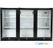Backbar koeler - 3 deurs - zwart - deurslot - LED verlichting - ventitator - 0 – 10 ℃ - elektronische thermostaat - Husky C3-865-BK-NL-HU