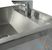RVS WASBAK 1 KRAAN 600MMINCLUSIEF AFVOERPLUG En SPATSCHERM - Combisteel 7013.4600 6