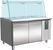 Koelwerkbank Saladette | Glasopstand Recht | 2 Deuren, 1/1GN | 4x 1/1GN Pan | Standard Line | Combisteel | 7950.0420