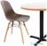 Bolero polypropyleen stoelen met houten poten bruin | DM842 6