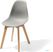 Essentials Keeve Stoel Grijs, Berkenhouten Frame en Kunststof Zitting, 47x53x83cm (LxBxH), 505F01SG