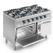 Gas Range On Static Gas Oven GN2/1 And Closed Cabinet, 6 Burners - Virtus MS712CFG 2