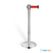 Combisteel RVS afzetpaal met rood lint | 2 stuks | 7522.0005 1