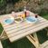 Rowlinson Vierkante Houten Picknicktafel 198cm - Rowlinson CG096 6