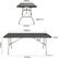 Bolero HZ169 Rechthoekige Centraal Opvouwbare Tafel 6ft Zwart 6
