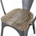 Bolero HZ805 Bistro Curve Armstoelen met Houten Zitting Donkergrijs (4 stuks) 4