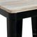 Bolero HZ812 Bistro Eettafel met Lattenblad van Mangohout en Zwarte Poot 650mm 4