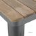 Bolero HZ813 Bistro Eettafel met Lattenblad van Mangohout en Donkergrijze Poot 650mm 3