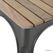 Bolero HZ817 Bistro Bank met Mangohouten Latten en Donkergrijze Poten 850mm (2 stuks) 4