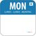 Voedseletiketten Maandag | Kleurcode Blauw | Vogue | L931