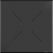 Feros 110101577 X Cross - In hoogte verstelbaar zwart tafelonderstel + Galaxy Marble HPL Tafelblad 70x70 cm 7