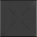 Feros 111031677 X Cross - Bartafel onderstel zwart + Midnight Marble HPL Tafelblad 70x70 cm 6